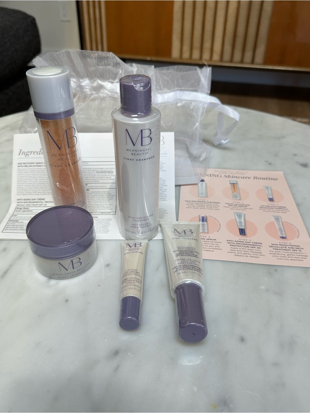 NEW Cindy Crawford Meaningful Beauty Skin Care Set - Lavender Accents